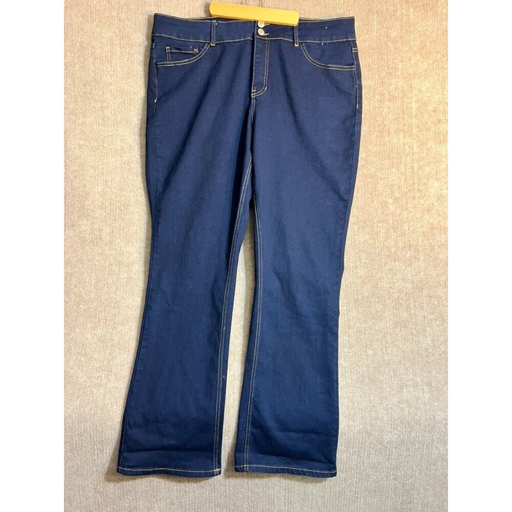 Dark Wash‎ Jeans S20 Boot Cut Casual Stretch Lightweight Denim Copper Flash